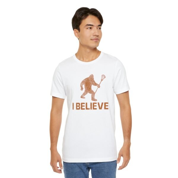 "I Believe" Bigfoot lacrosse bro tee