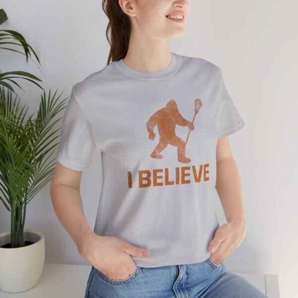 "I Believe" Bigfoot lacrosse bro tee