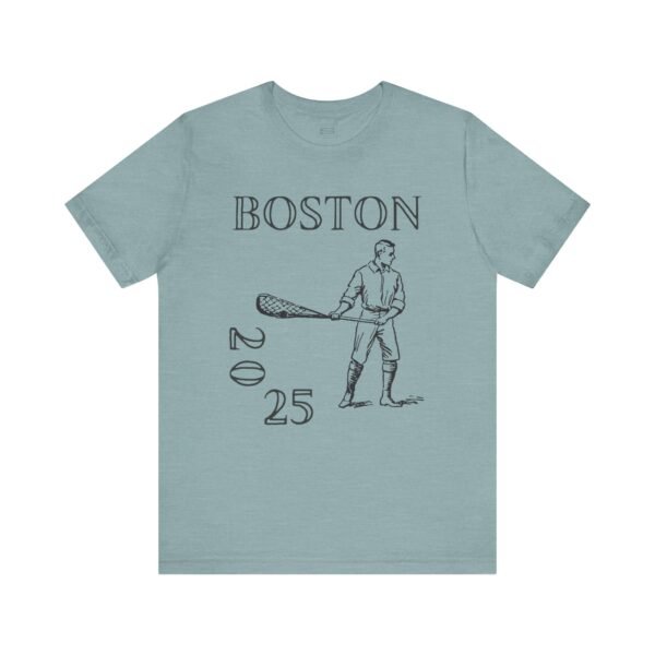 Vintage-style Lax Player tee | college lacrosse championships | 2025 Boston