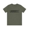 Lacrosse stick thru letters tee