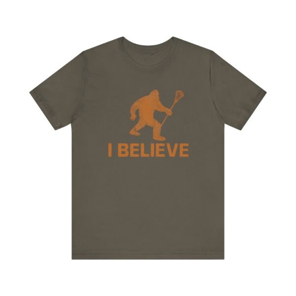 "I Believe" Bigfoot lacrosse bro tee