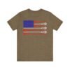 American Flag Lacrosse Sticks tee