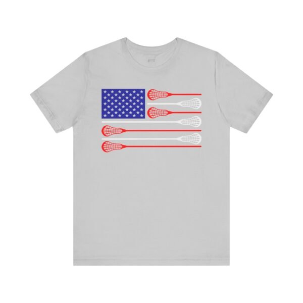 American Flag Lacrosse Sticks tee