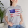 American Flag Lacrosse Sticks tee