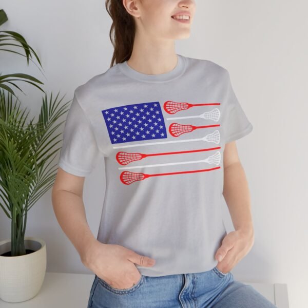 American Flag Lacrosse Sticks tee