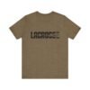 Lacrosse stick thru letters tee