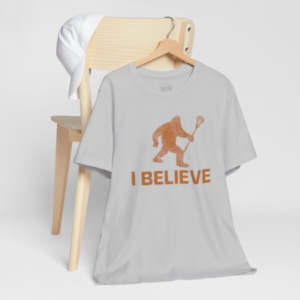 "I Believe" Bigfoot lacrosse bro tee