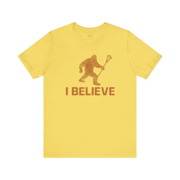 "I Believe" Bigfoot lacrosse bro tee