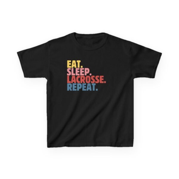3258932852220381728_2048.jpeg Kids "Eat.Sleep.Lacrosse.Repeat" tee | Yellow/pink