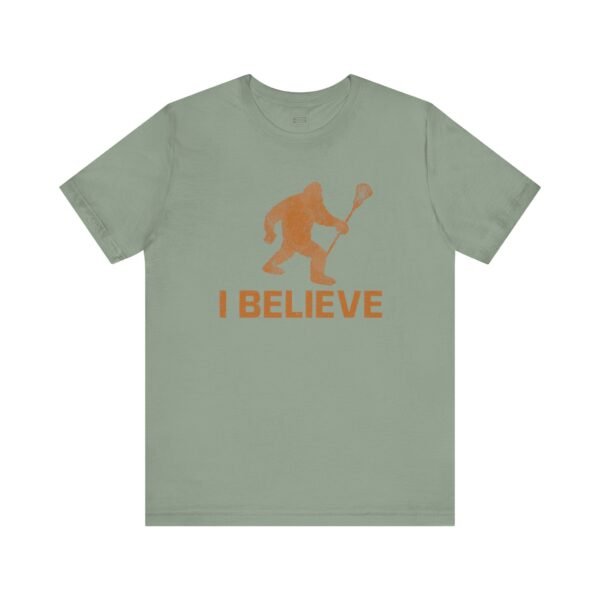 "I Believe" Bigfoot lacrosse bro tee