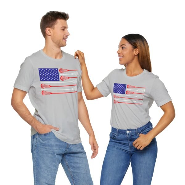 American Flag Lacrosse Sticks tee