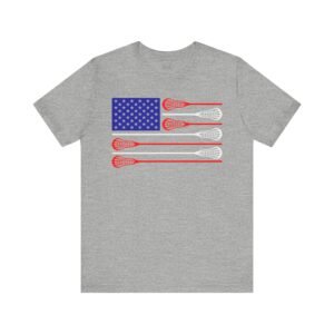 American Flag Lacrosse Sticks tee