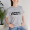 Lacrosse stick thru letters tee