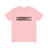 Lacrosse stick thru letters tee