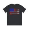 American Flag Lacrosse Sticks tee