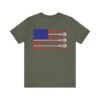American Flag Lacrosse Sticks tee
