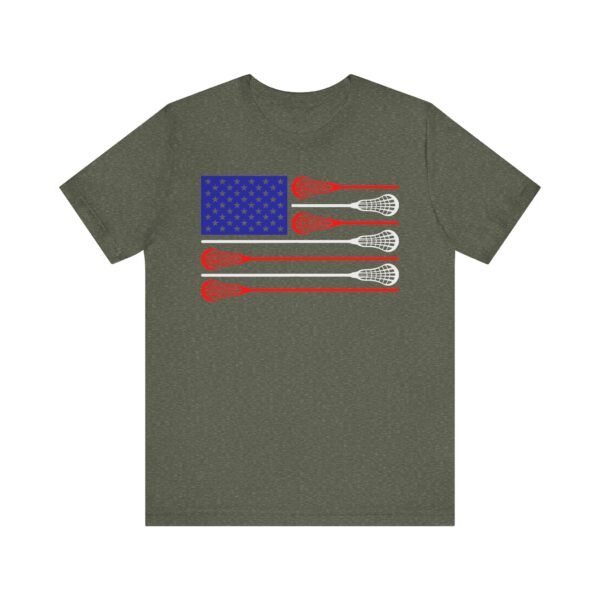 American Flag Lacrosse Sticks tee