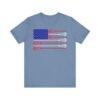 American Flag Lacrosse Sticks tee