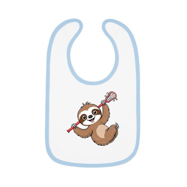 Sloth Relaxing with Lacrosse stick baby bib