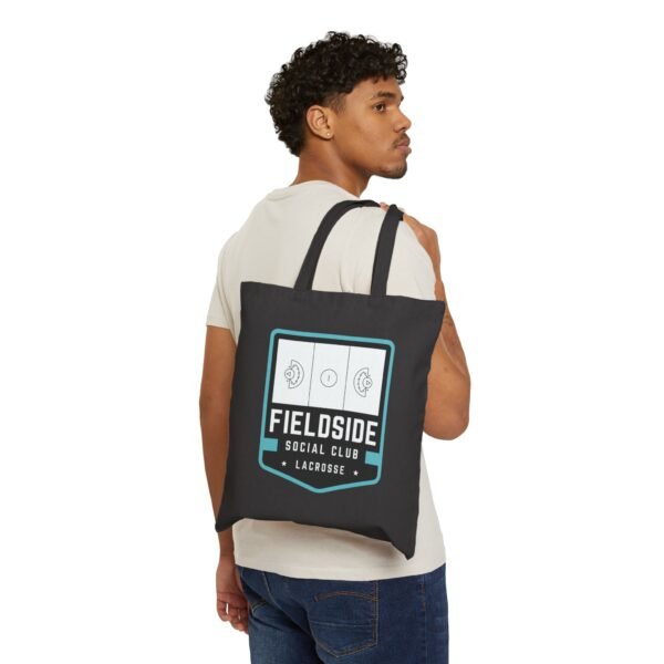 1677344807774688825_2048.jpeg Teal & Black Fieldside Social Club Canvas Tote Bag