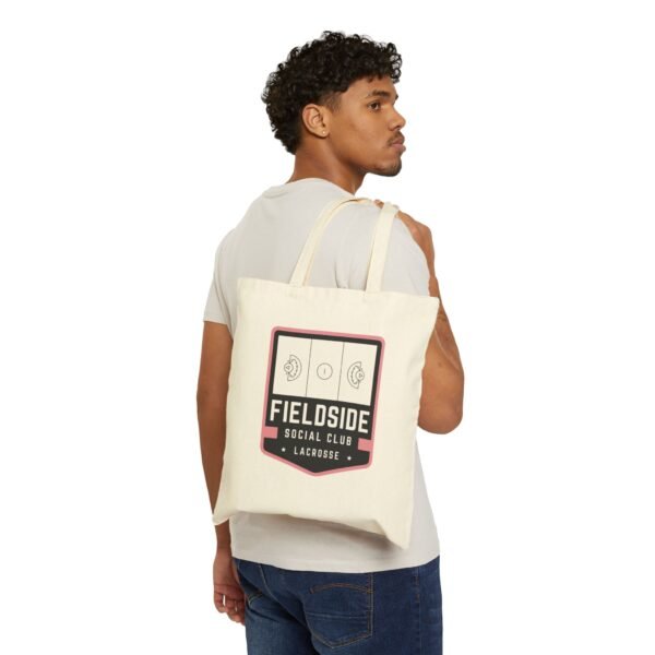 2573867485771397379_2048.jpeg Pink & Black Fieldside Social Club Canvas Tote Bag