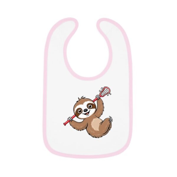 Sloth Relaxing with Lacrosse stick baby bib
