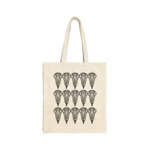 15 Lacrosse Sticks Canvas Tote Bag
