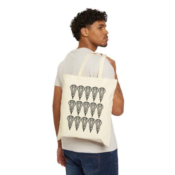 15 Lacrosse Sticks Canvas Tote Bag