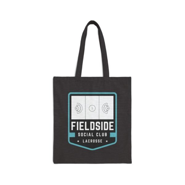 8725802041697568883_2048.jpeg Teal & Black Fieldside Social Club Canvas Tote Bag