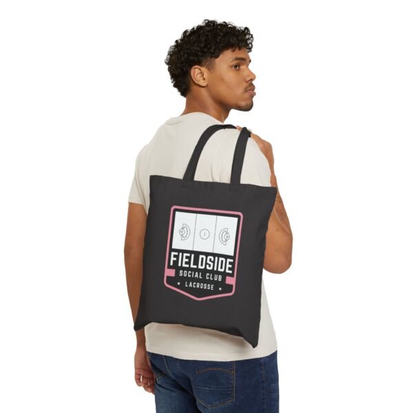 9015248079480882879_2048.jpeg Pink & Black Fieldside Social Club Canvas Tote Bag