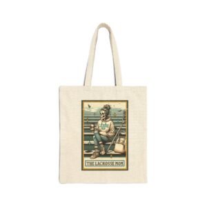 Skeleton Lacrosse Mom Canvas Tote Bag