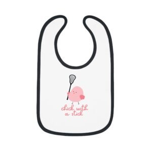 Chick with a Stick baby bib | Infant Accessories, Baby Shower Gift, Toddler Bib, Playful Feeding Bib, Unique Baby Gift