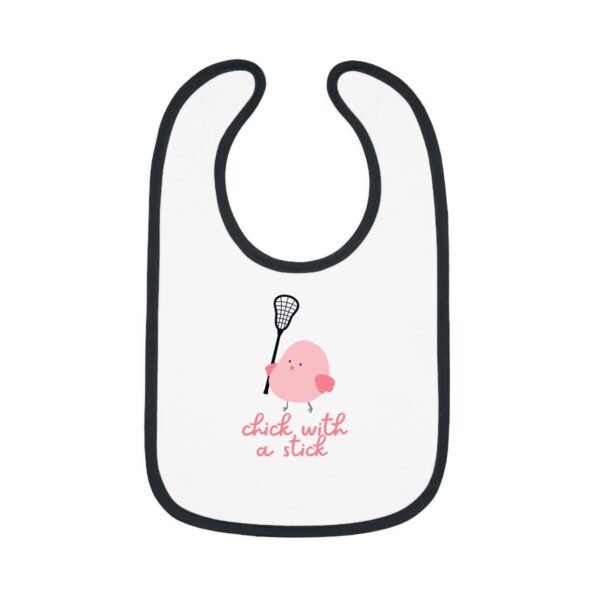 Chick with a Stick baby bib | Infant Accessories, Baby Shower Gift, Toddler Bib, Playful Feeding Bib, Unique Baby Gift