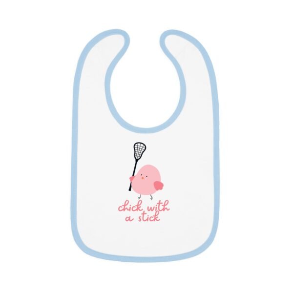 Chick with a Stick baby bib | Infant Accessories, Baby Shower Gift, Toddler Bib, Playful Feeding Bib, Unique Baby Gift