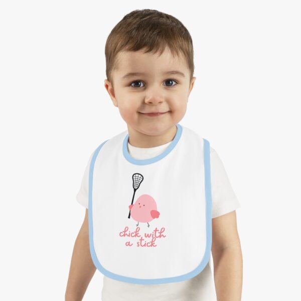 Chick with a Stick baby bib | Infant Accessories, Baby Shower Gift, Toddler Bib, Playful Feeding Bib, Unique Baby Gift
