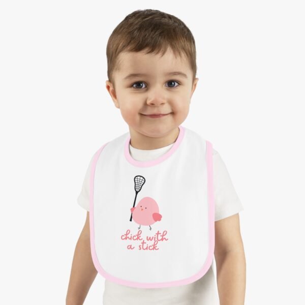 Chick with a Stick baby bib | Infant Accessories, Baby Shower Gift, Toddler Bib, Playful Feeding Bib, Unique Baby Gift