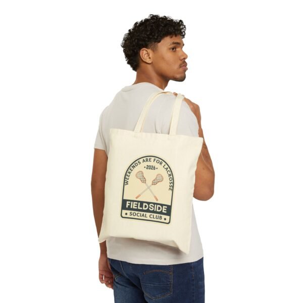 15281025212208101337_2048.jpeg Weekends are for Lacrosse BADGE 2026 | Canvas Tote Bag