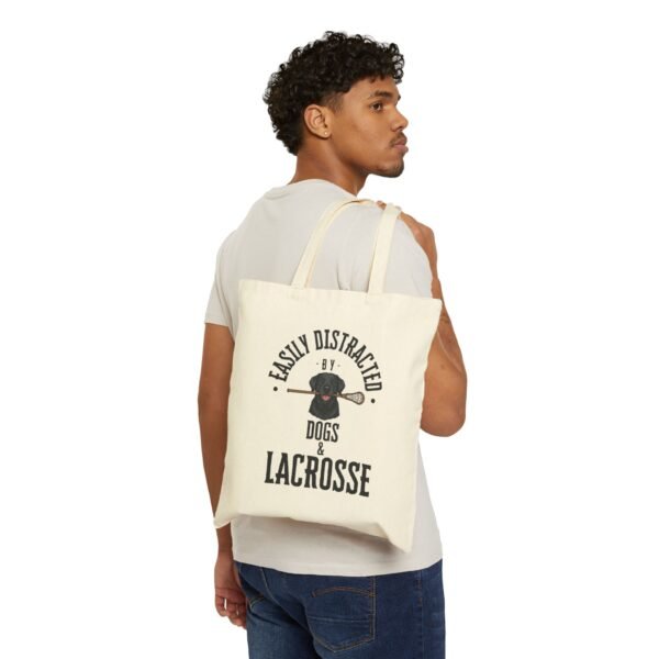 Easily Distracted by Dogs & Lacrosse Tote Bag