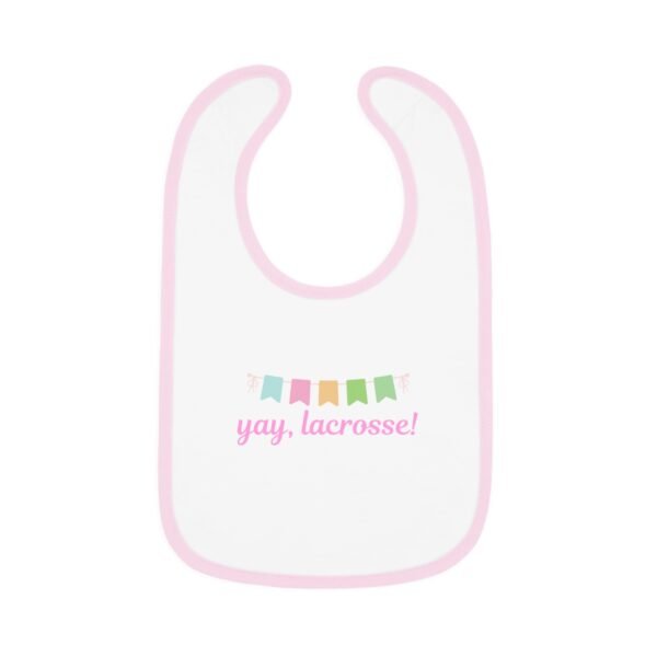 496696531367117251_2048-1.jpeg Yay, Lacrosse! baby bib