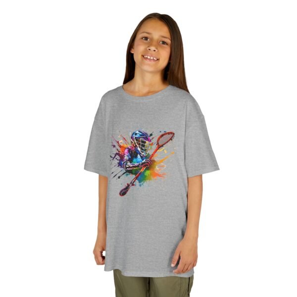 Kids lax paint-player tee