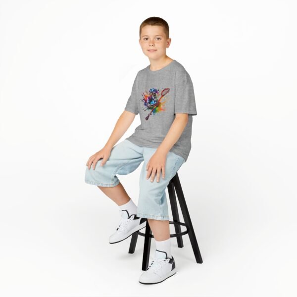 Kids lax paint-player tee