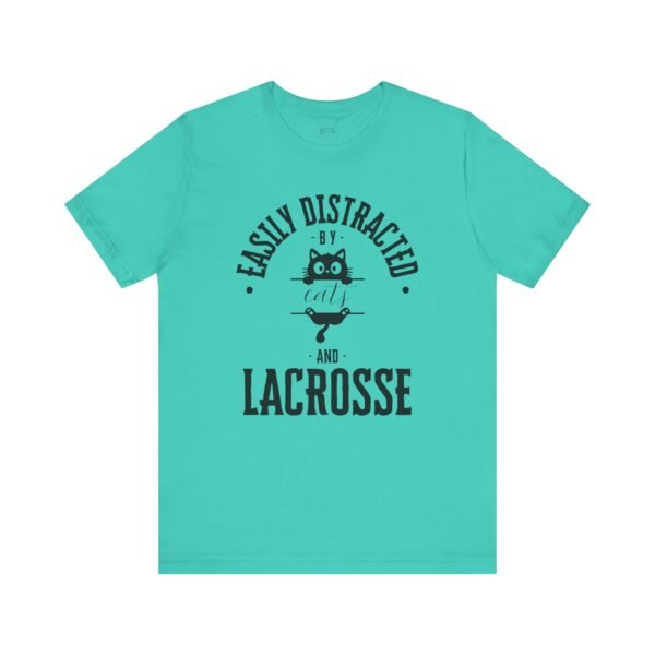 **Easily Distracted by Cats & Lacrosse** tee
