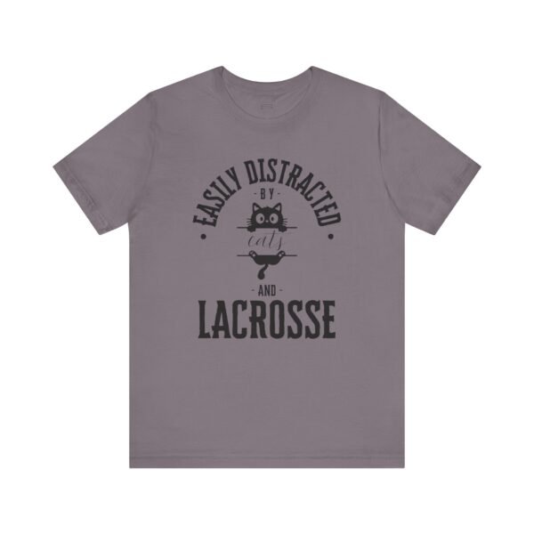 **Easily Distracted by Cats & Lacrosse** tee